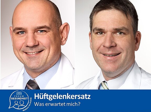 Prof. Dr. med. Michael Müller udn PD Dr. med. Rupert Schupfner vom Endoprothetikzentrum