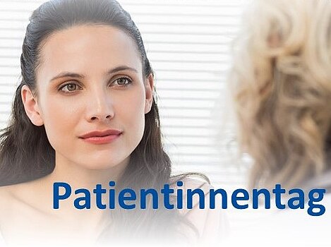 Banner: Patientinnentag Brustkrebs. Foto: Frau im Beratungsgespräch. Termin: Mittwoch, 29. Oktober, 17–18 Uhr. Ort: Psychosoziale Krebsberatungsstelle, Maximilianstraße 52–54.